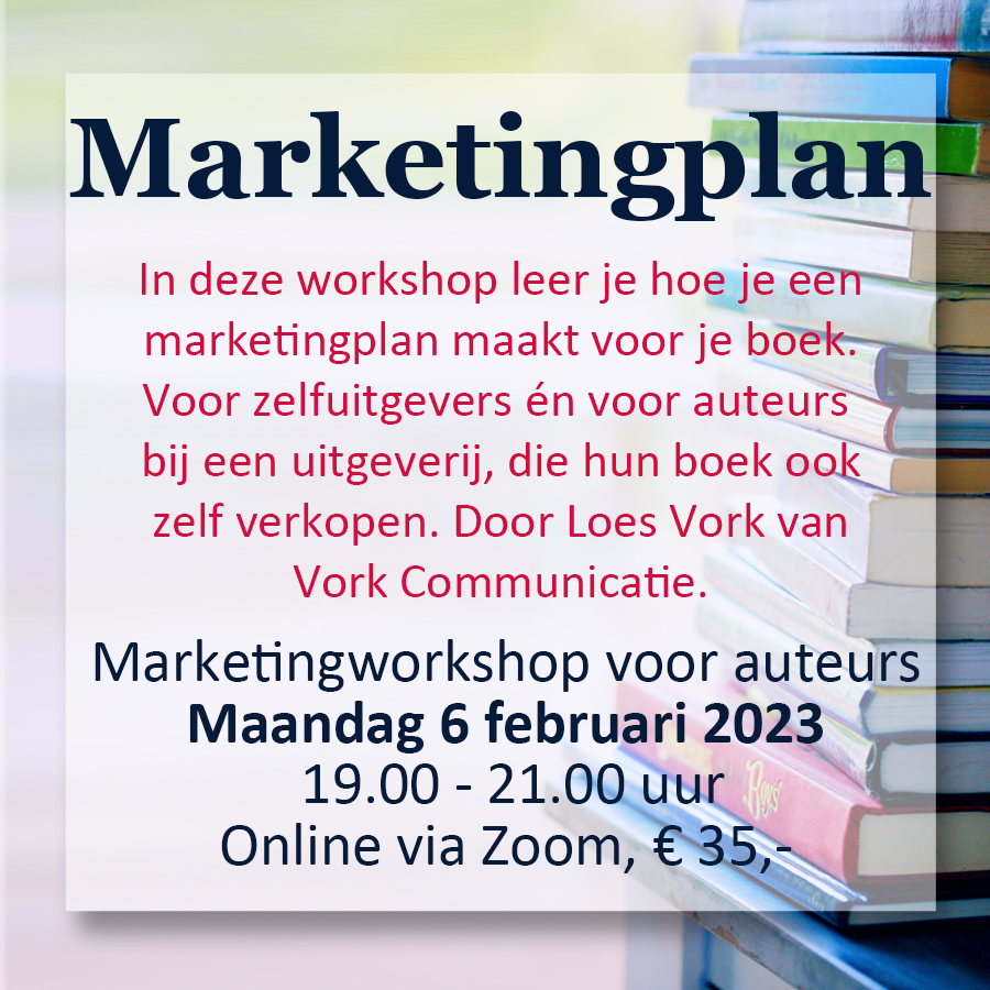 Workshop Marketingplan voor je boek